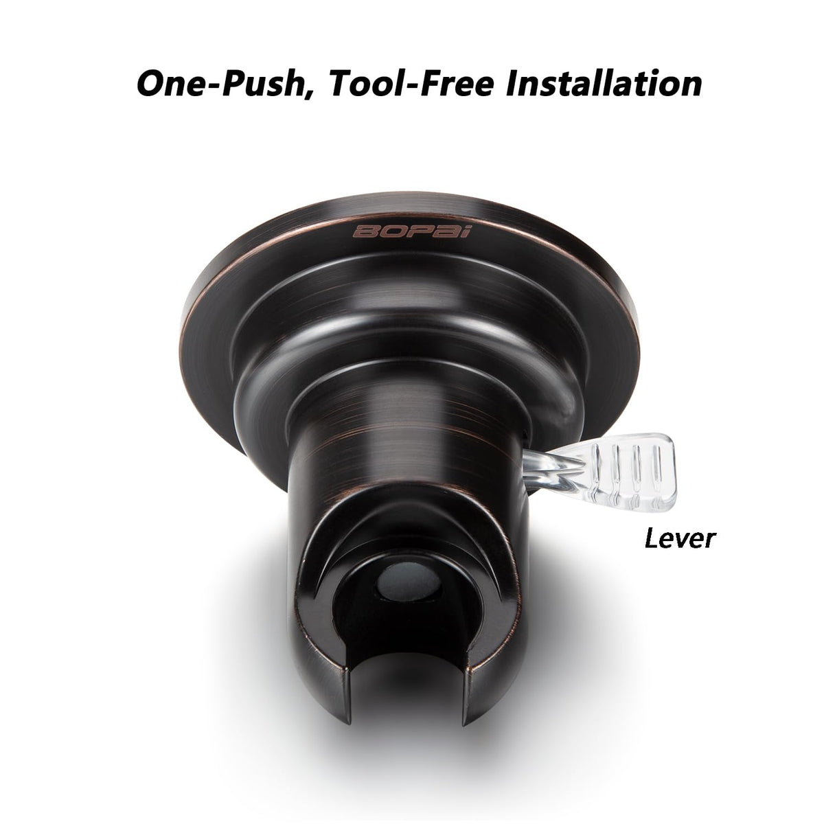 Oil rubbed bronze finish close-up showing corrosion resistance in steamy bathrooms.