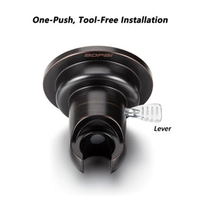 Oil rubbed bronze finish close-up showing corrosion resistance in steamy bathrooms.