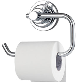 BOPai vacuum suction toilet paper holder on smooth tile, secure and convenient.