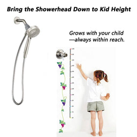 BOPai vertical-mount design keeps showerhead pointing straight out for easy reach