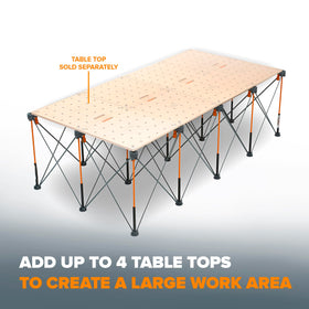 Compatible with Centipede accessories for expanded, customizable workspace.