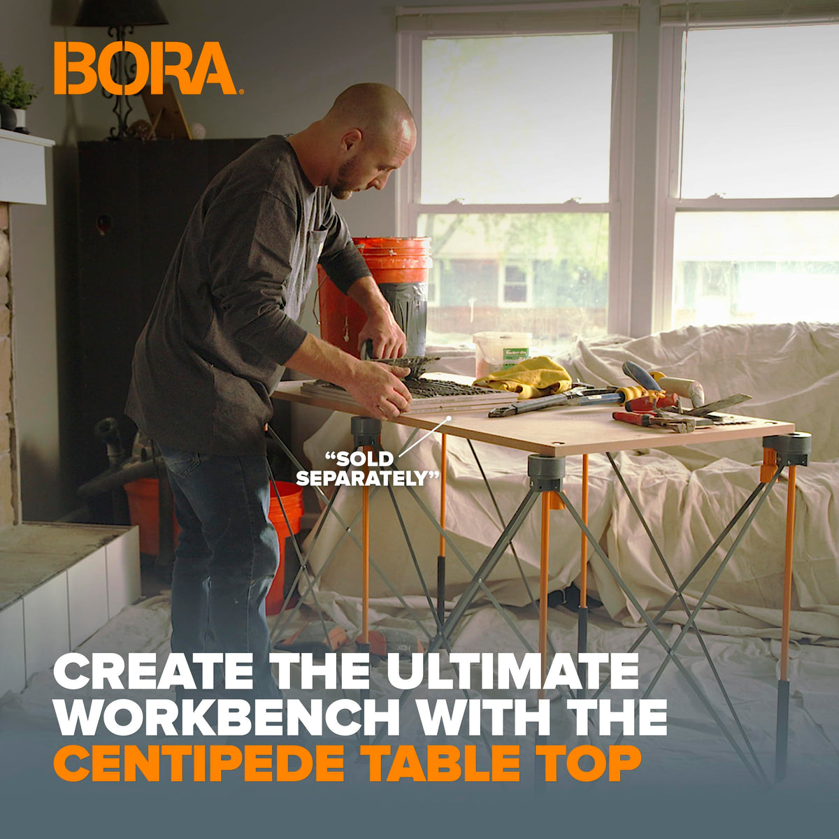 BORA Centipede carry bag enables easy transport and compact storage.
