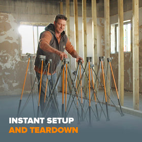 BORA Centipede heavy-duty steel frame supports demanding tools safely.
