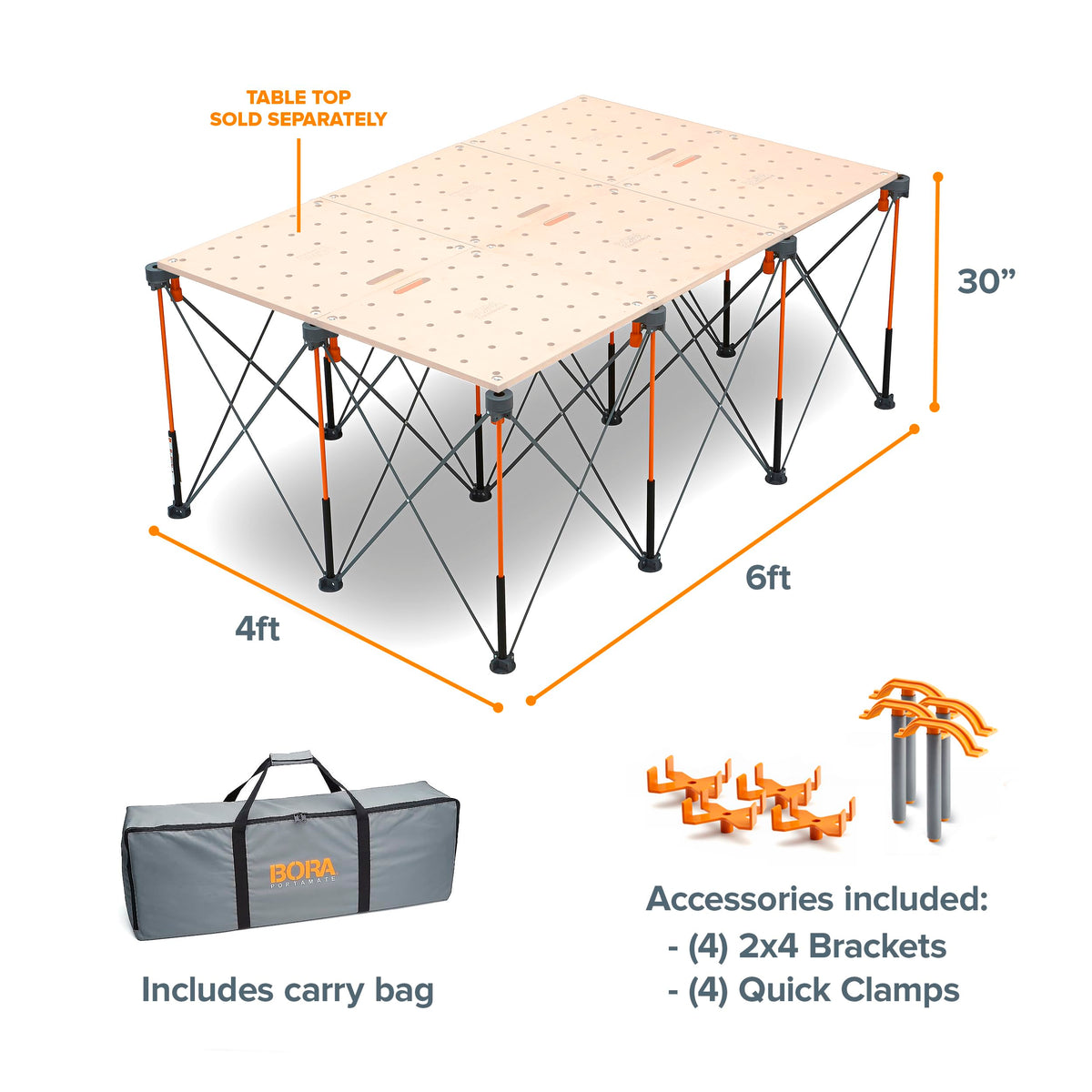 BORA Centipede p-tops protection prevents marks on workpieces.