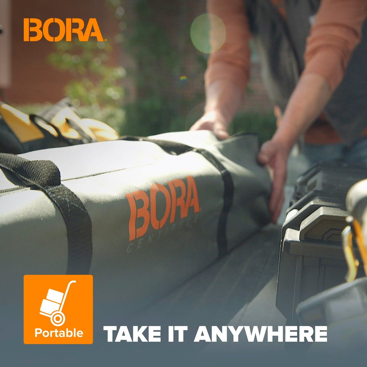 BORA Centipede includes quick clamps and brackets for secure material holds.