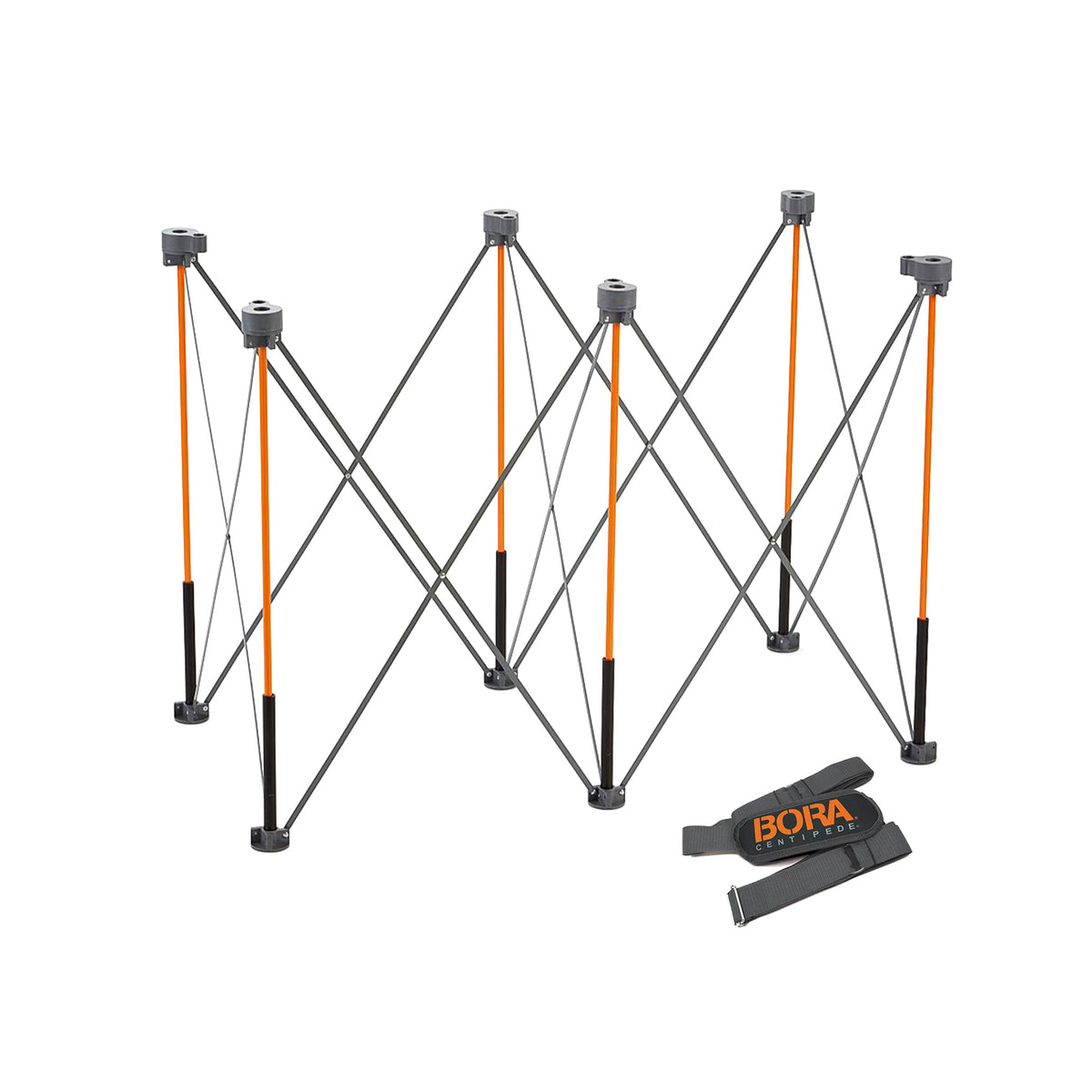 BORA Centipede quick setup workbench ready for portable use on any job site