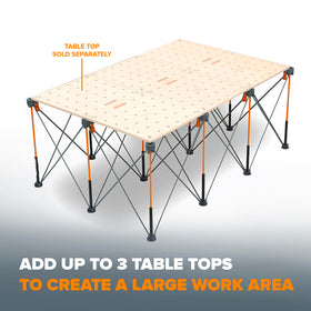 BORA Centipede work-surface expands to accommodate tools.