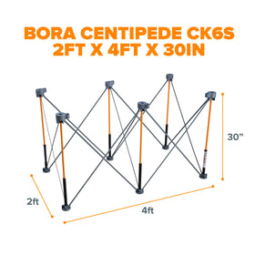 BORA Centipede working height of 30 inches suits ergonomic cutting and assembly tasks.
