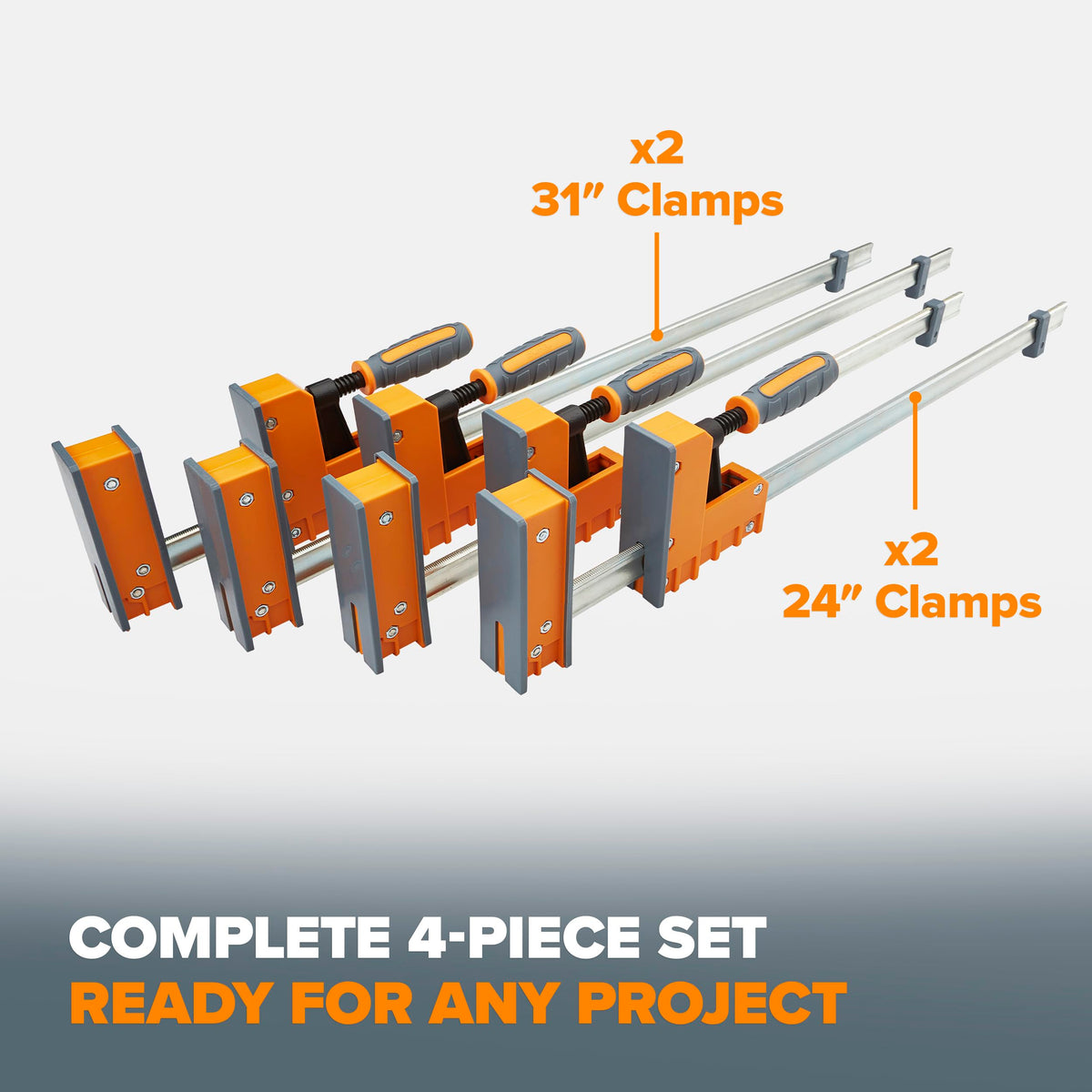 BORA glue-up-ready clamps distribute even pressure across panels.