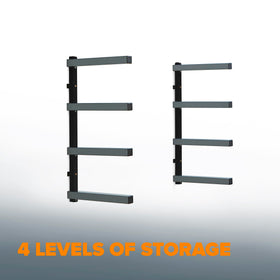 BORA PBR-004B heavy-duty 1-inch steel tubes provide durable construction for long-term use.