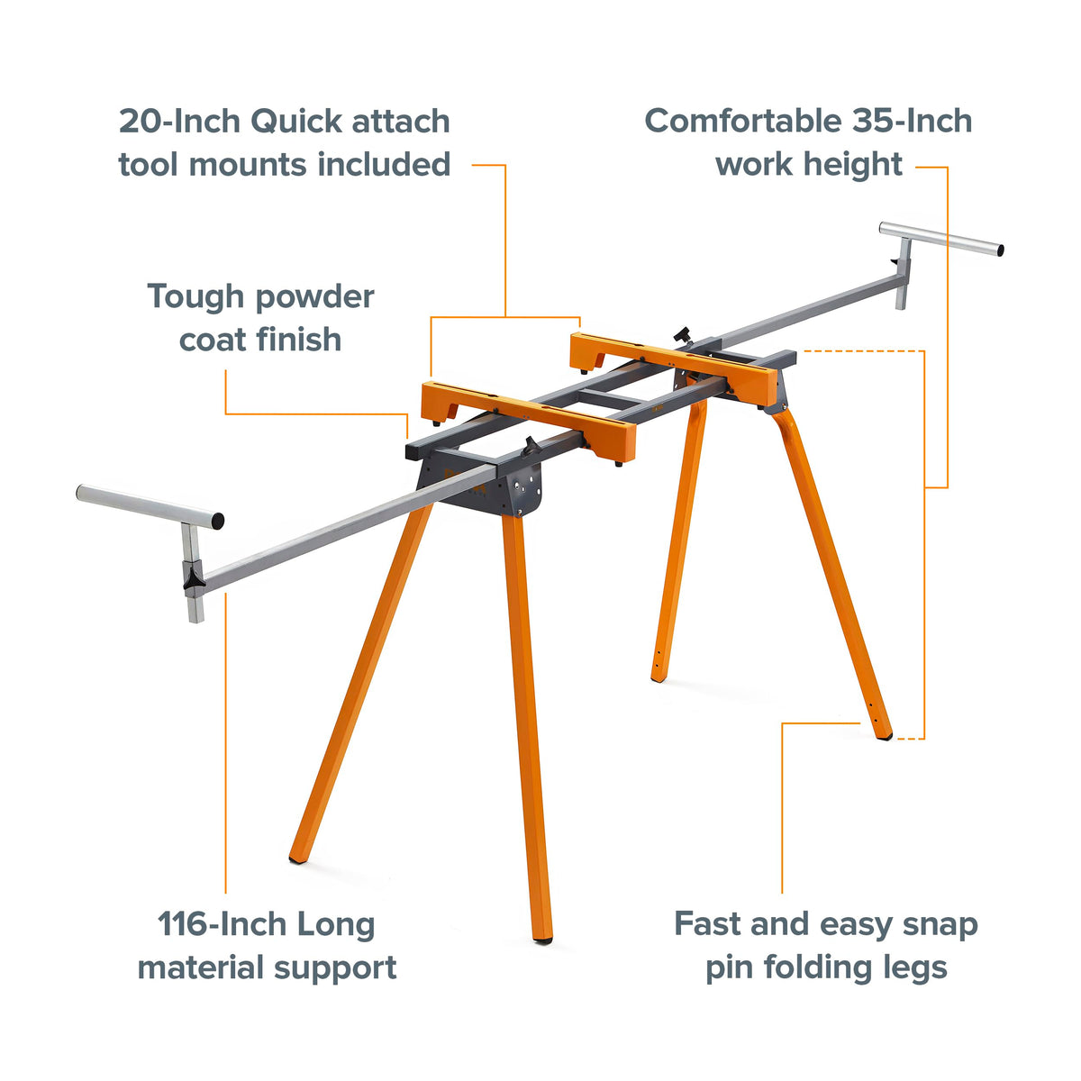 BORA PM-4000 folded for storage saves space in a workshop