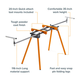 BORA PM-4000 folded for storage saves space in a workshop
