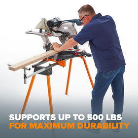 BORA PM-4000 outriggers extended for long material support