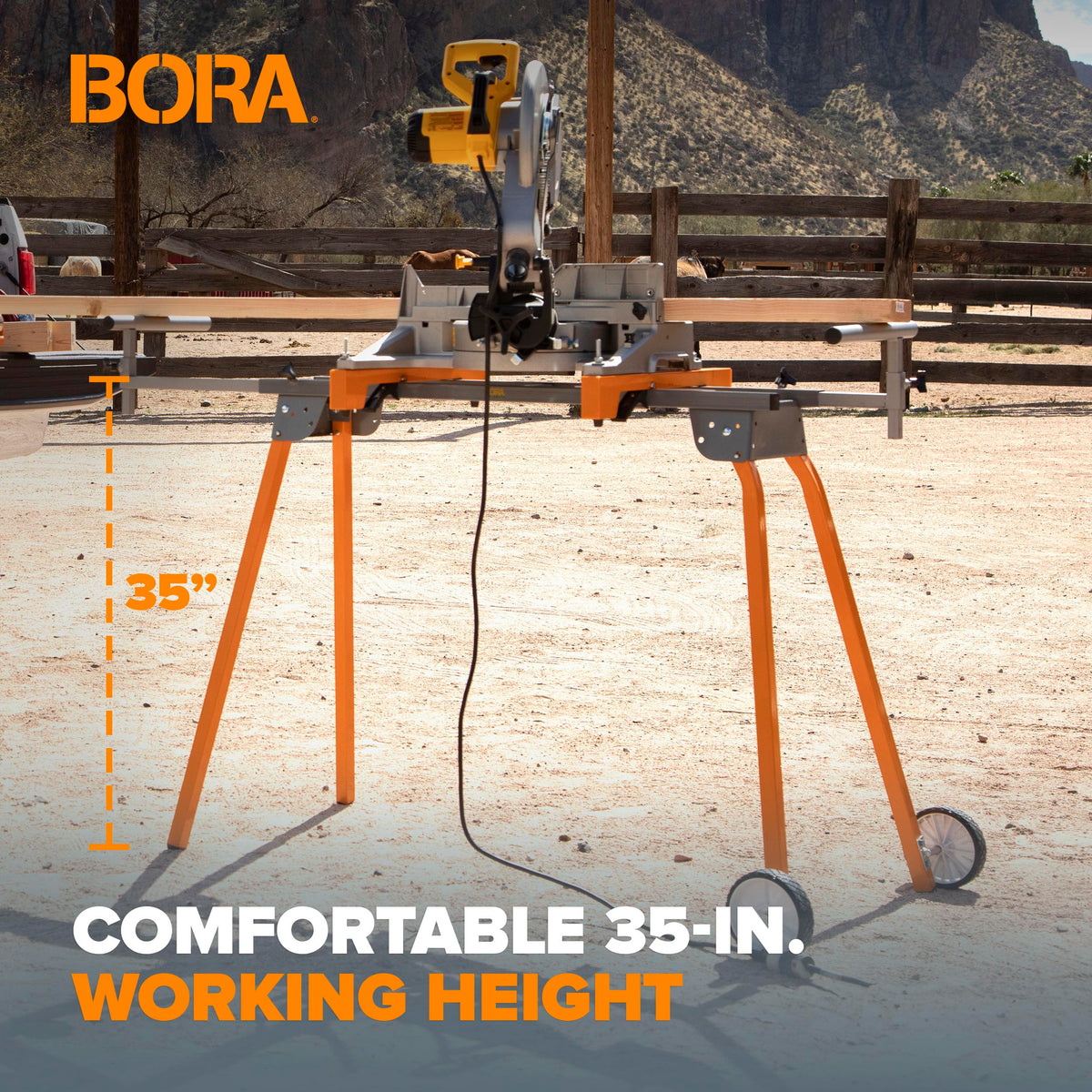 BORA PM-4000 quick-release legs enable fast setup