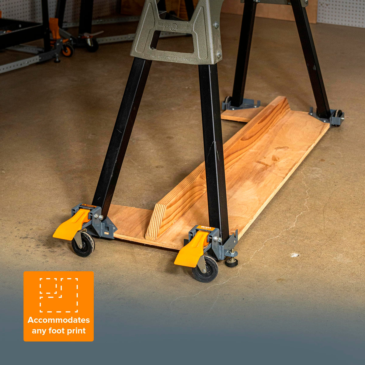 Bora PM-1100 installation demonstrates simple mounting with predrilled corners.