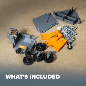 Bora PM-1100 space-saving design helps organize a busy workshop.