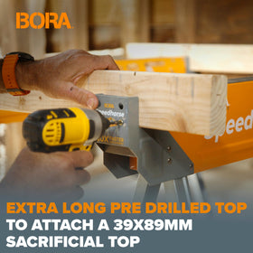 BORA Speedhorse at 30-inch working height for comfortable access.