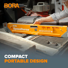 BORA Speedhorse with a built-in handle for easy transport on site.
