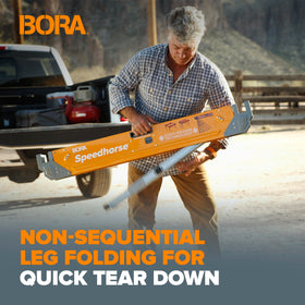 BORA Speedhorse sacrificial top ready for 2x4 mounting and top protection.