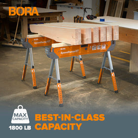 Bora Speedhorse XT adjusts from 30 to 36 inches for ideal working height
