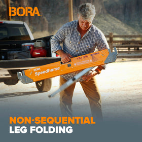 Bora Speedhorse XT lever quick-release setup enables fast deployment