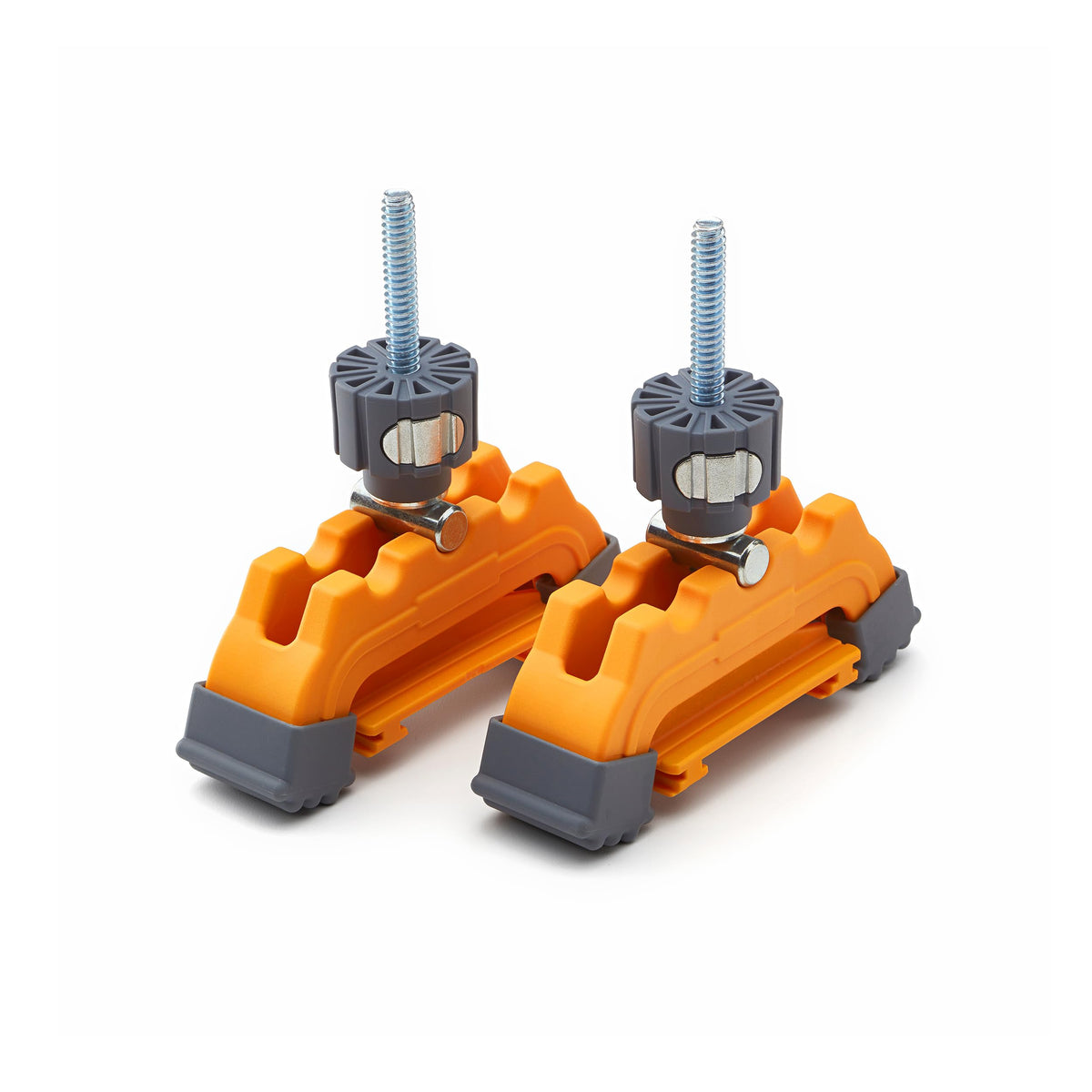 BORA Track Clamps attached for precise angle cuts on a WTX guide rail.