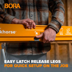 BORA Workhorse Sawhorse heavy-duty cutting platform for demanding tasks.