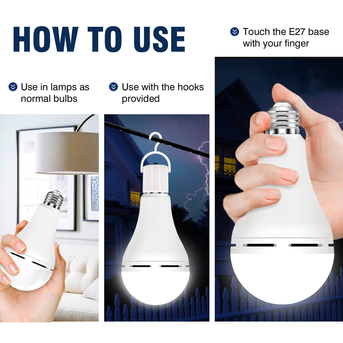 BoRccdit A21 1200mAh battery backup for outage lighting