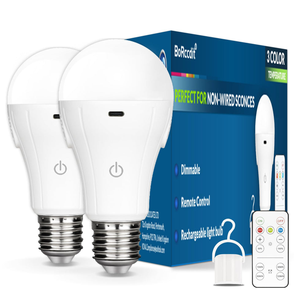 BoRccdit CordlessGlow bulb with remote enables easy cordless lighting in any room