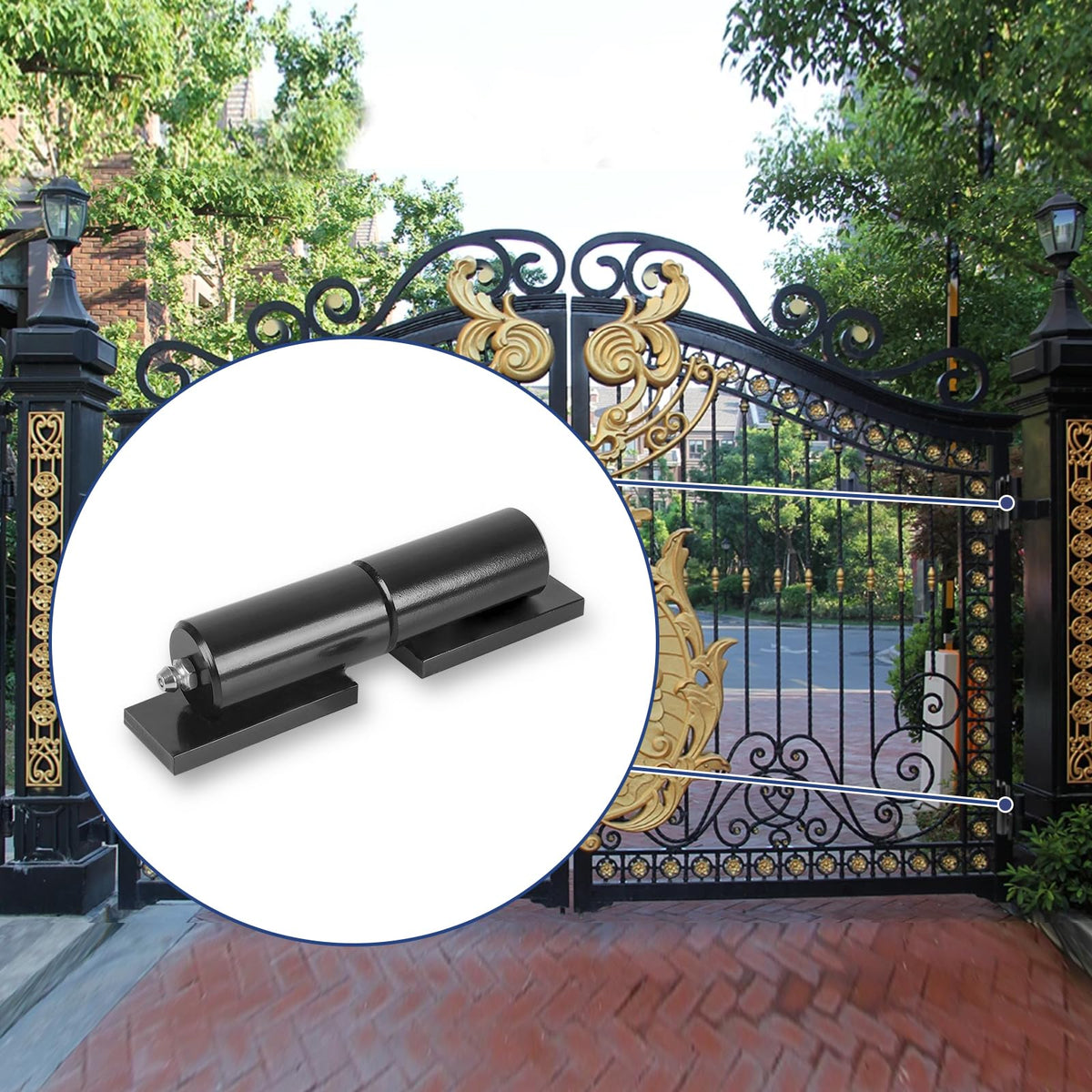 BORDERSMOVER heavy-duty hinge supports trailer doors and utility gates reliably.
