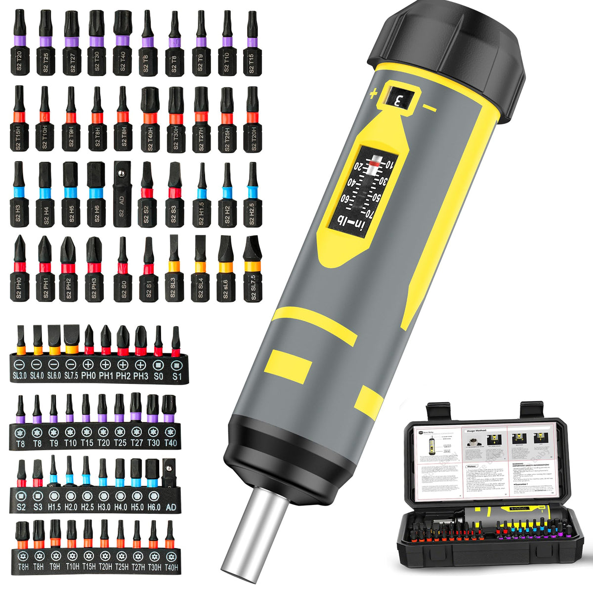 Bore Baby torque wrench set in rugged case for portable adjustments.