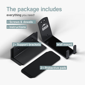 Borgen wall protection pads shield the wall from tire marks.