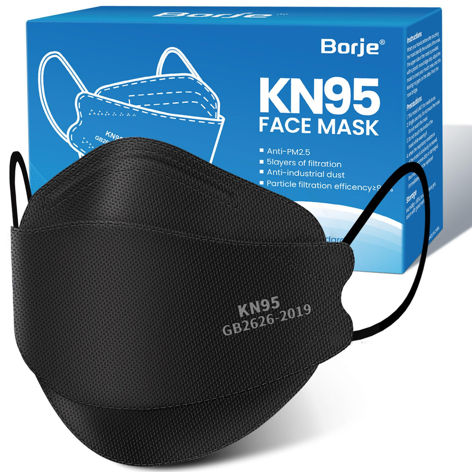 Borje KN95 mask with 3D design for a snug, fog-free fit