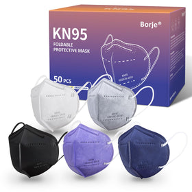 Borje KN95 masks pack front view with five colors for everyday use