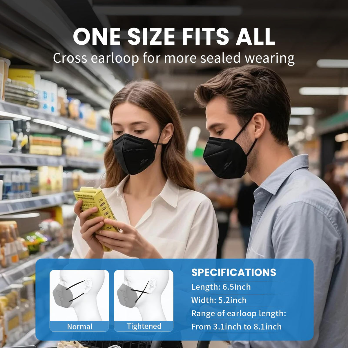 Borje KN95 five-layer construction enables easier breathing