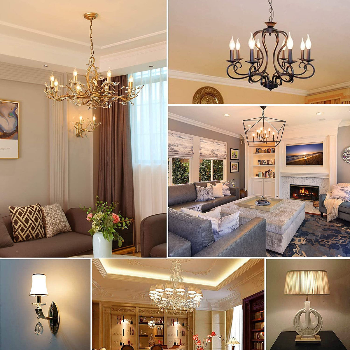 BORT C35/E26 450 lumen brightness for chandelier lighting
