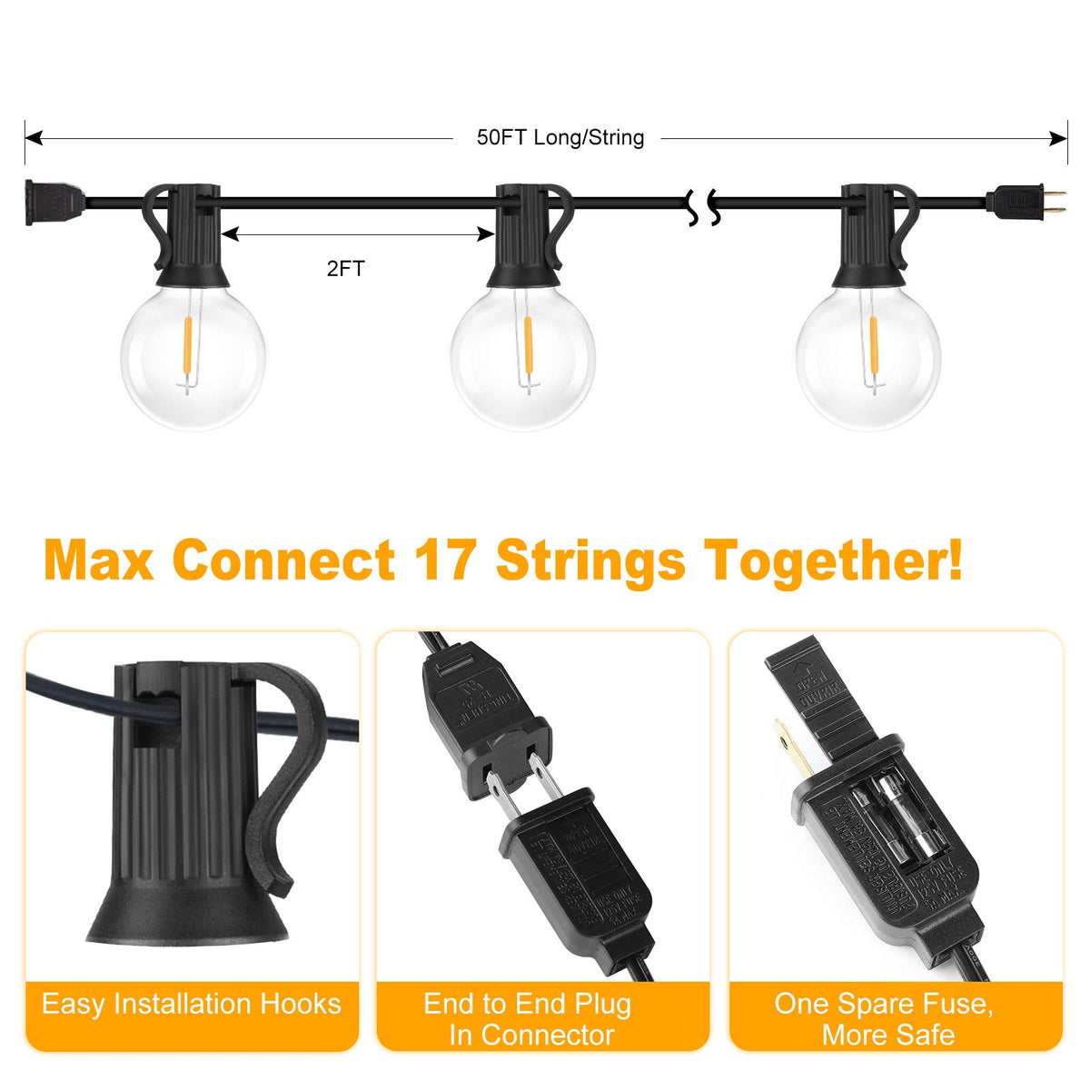 Bosceos easy-install using cup hooks for versatile placements.