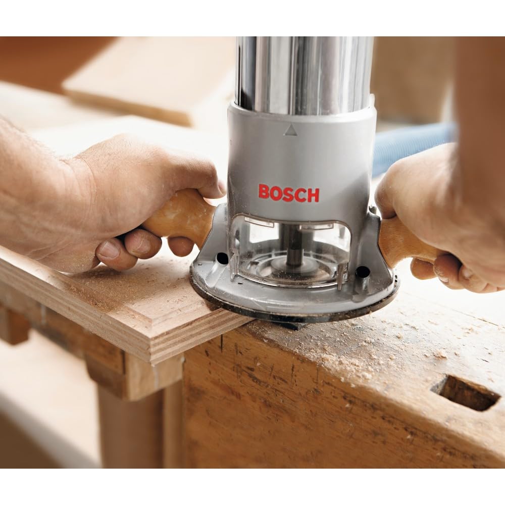 Bosch 1617EVS right or left switch location for convenient operation.
