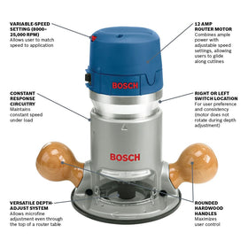 Bosch 1617EVS variable-speed dial supports controlled routing across materials.