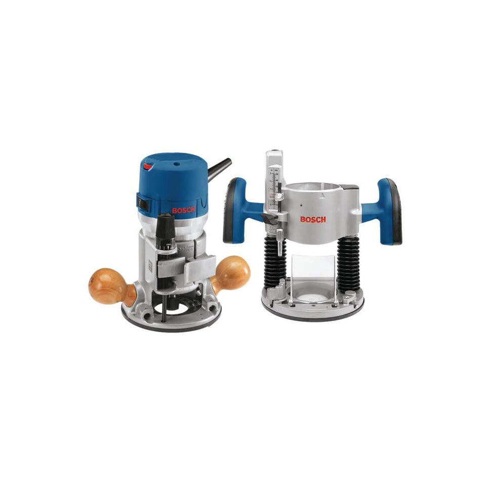 Bosch 1617EVSPK plunge-base action for precise groove routing.