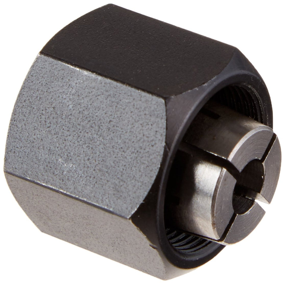 Bosch 1/4-inch collet chuck for stable, precise bit changes.