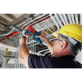 Bosch BS5912-18MA in a saw setup demonstrates precise, reliable cuts.