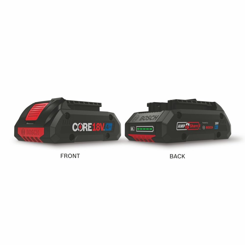 Bosch CoolPack 2.0 technology label on battery emphasizes cooler operation.