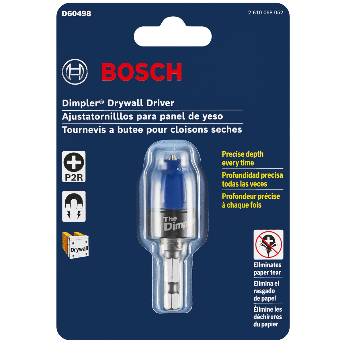 Bosch D60498 with preset depth setting for optimal screw drive