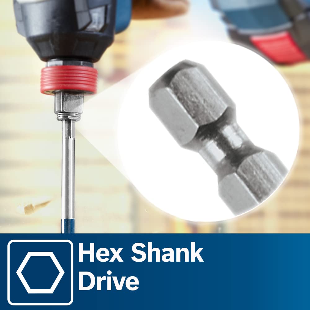 Bosch DareDevil 13-piece spade bit set included in a protective pouch.