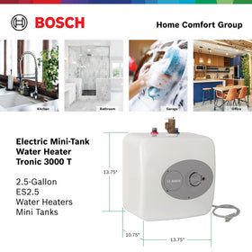 Wall-mount bracket included for Bosch ES2.5 compact installation.