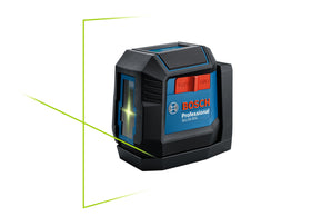 Bosch GLL50-20G green beam lines for quick, accurate level references on walls.