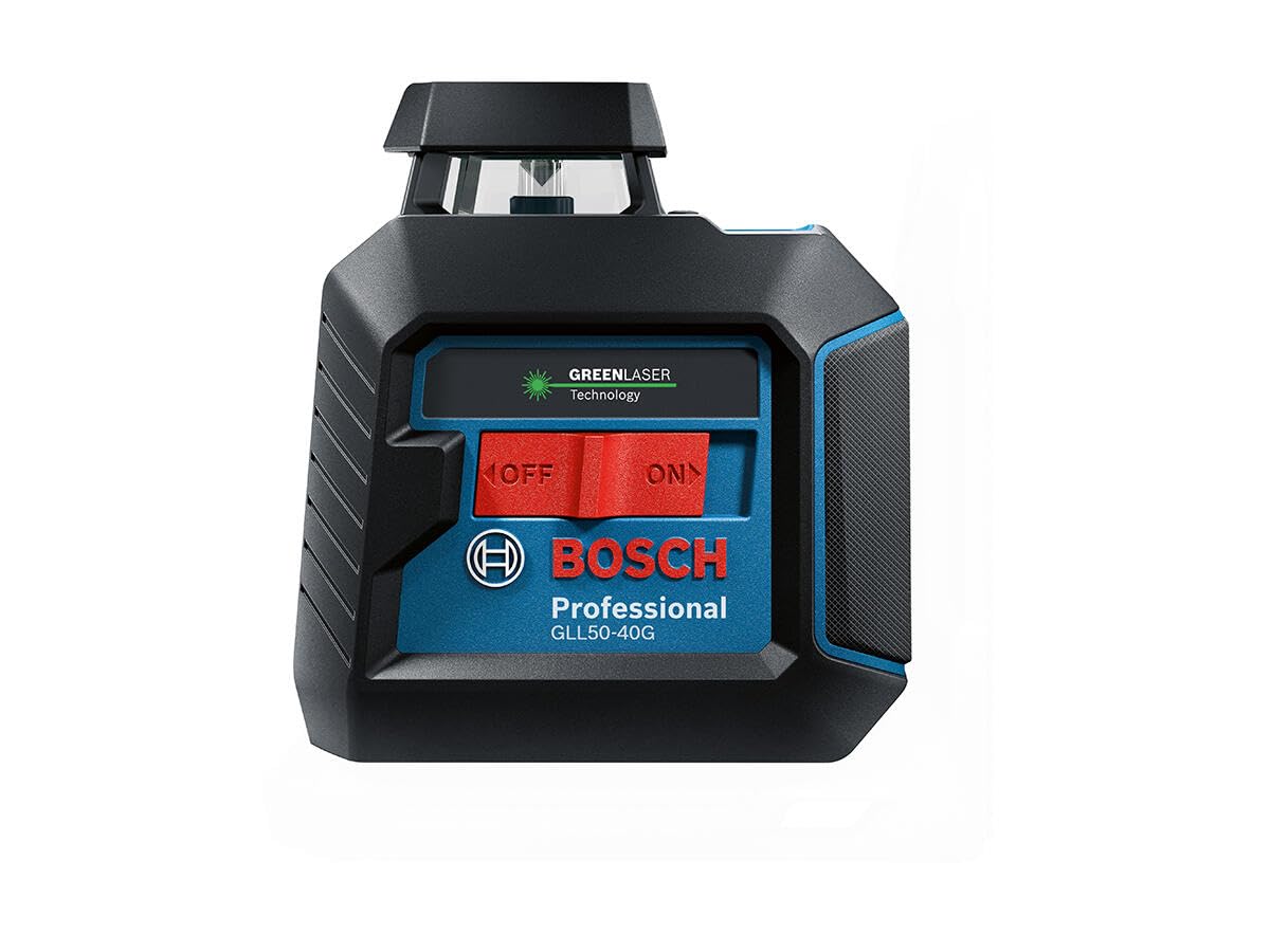 Bosch GLL50-40G vertical line for precise shelf mounting.