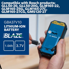 Bosch GLM165-25G Blaze backlit display aids low-light work
