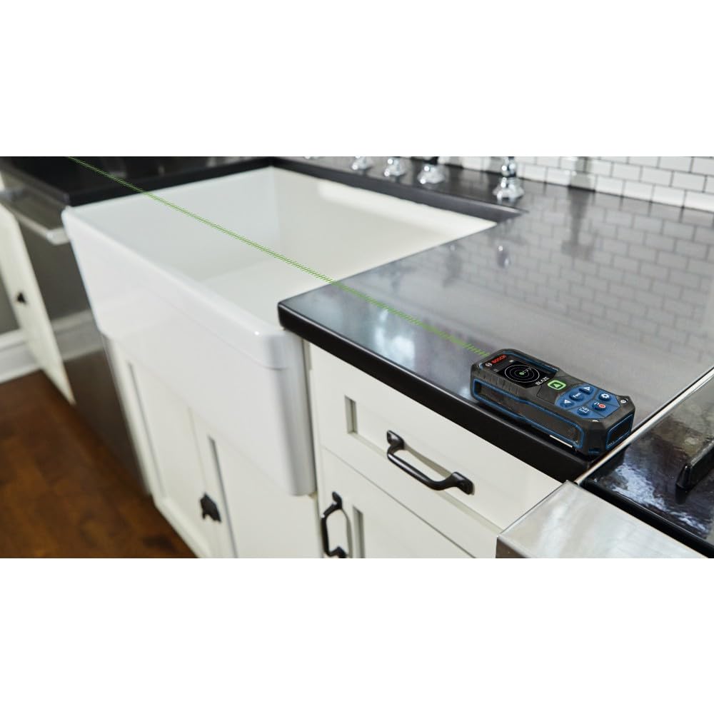 Bosch GLM165-25G Blaze real-time measurement mode provides instant feedback